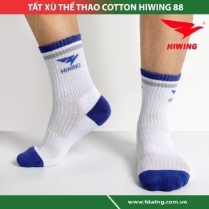 Tất Thể Thao Hiwing 88 Màu Trắng Xanh