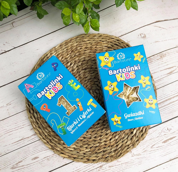  Mì nui cho bé hình chữ cái và số Bartolini 250g 