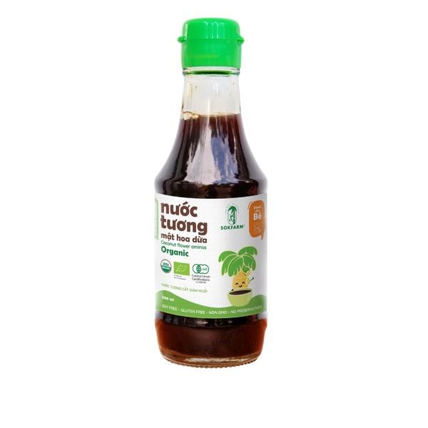  Nước tương mật hoa dừa Sokfarm 200ml -  ít muối 