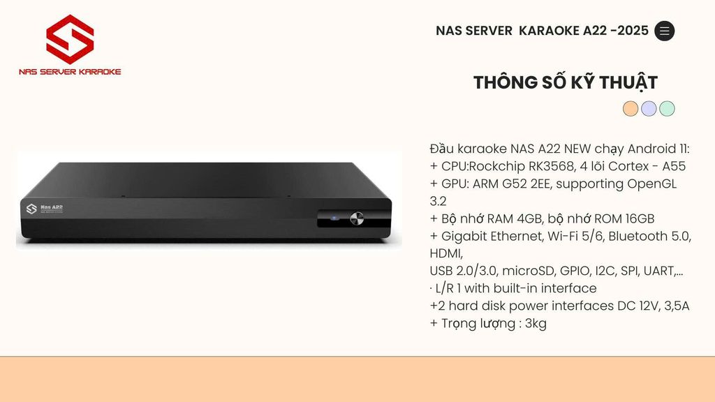 Đầu chọn bài Karaoke NAS A22