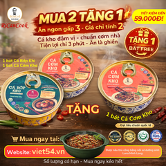 ƯU ĐÃI MUA 1 BÁT CÁ BỚP KHO RICANCOOK VÀ 1 BÁT CÁ CƠM KHO RICANCOOK TẶNG 1 BÁT CÁ CƠM KHO RICANCOOK