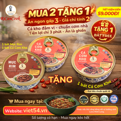 ƯU ĐÃI MUA 1 BÁT MỰC RIM RICANCOOK VÀ 1 BÁT CÁ CƠM KHO RICANCOOK TẶNG 1 BÁT CÁ CƠM KHO RICANCOOK