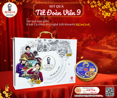 SET QUÀ TẾT ĐOÀN VIÊN 9 - RiCanCook - 1 Hộp mỹ thuật gồm 6 bát Cá Chình Kho Nghệ (Cắt Khoanh), 1 bát 250g