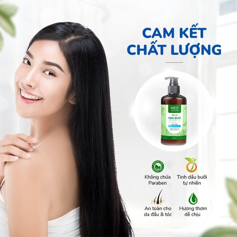 Dầu Xả Hoa Bưởi Dưỡng Tóc Suôn Mượt NEO Nature 250ml