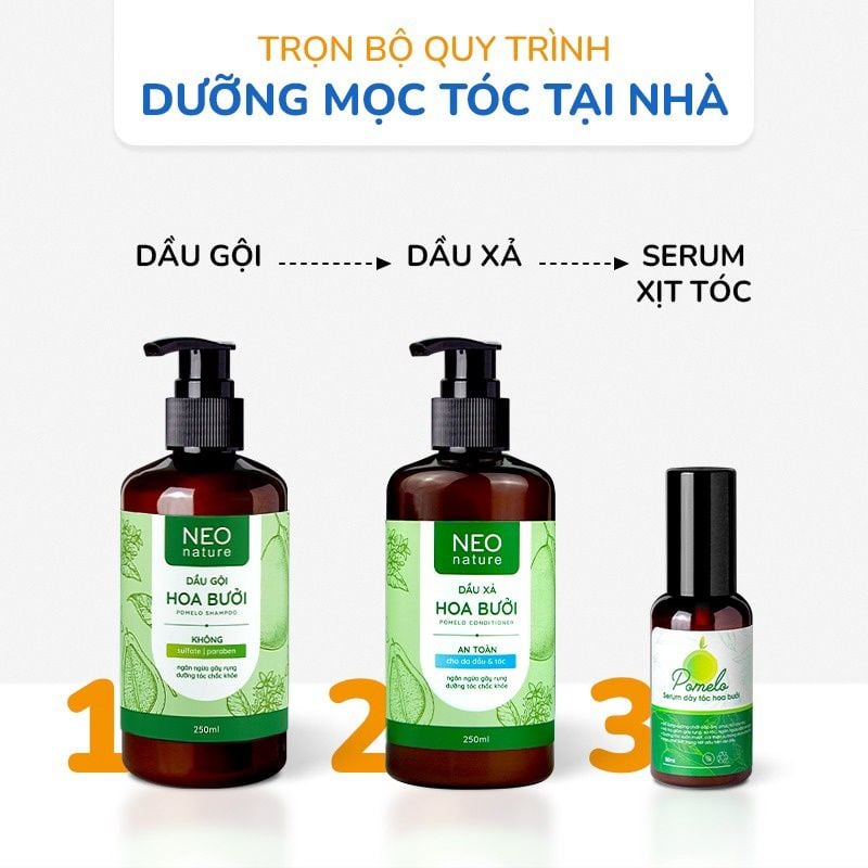 Dầu Xả Hoa Bưởi Dưỡng Tóc Suôn Mượt NEO Nature 250ml