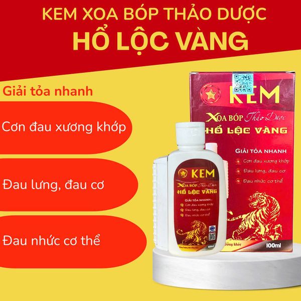 Kem Xoa Bóp Thảo Dược - Hổ Lộc Vàng