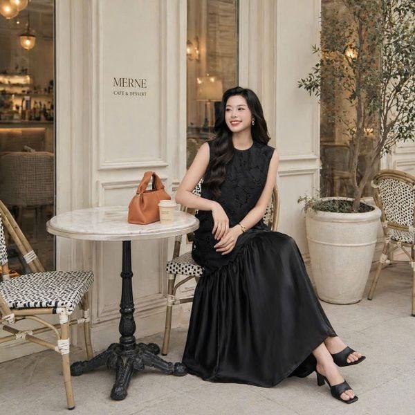  ĐẦM REN PHỐI TƠ GẤU 