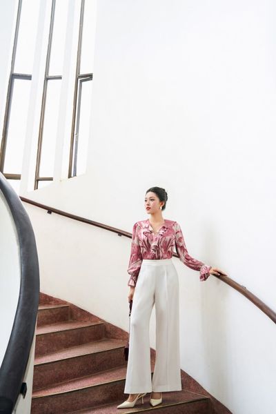  ÁO SƠ MI HOA CỔ BÈO 
