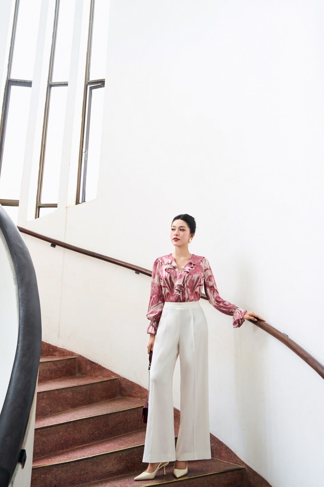  ÁO SƠ MI HOA CỔ BÈO 