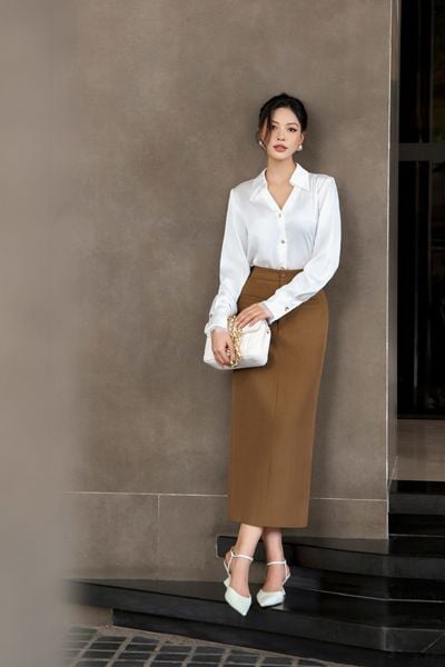  ÁO LỤA PHỐI REN GẤU TAY 