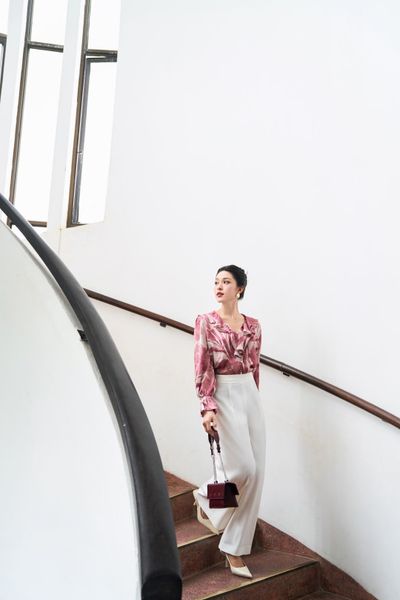  ÁO SƠ MI HOA CỔ BÈO 
