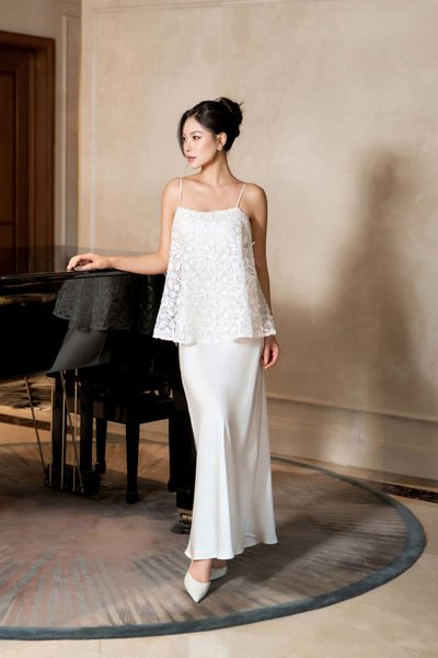  ĐẦM 2 DÂY LỤA PHỐI REN 