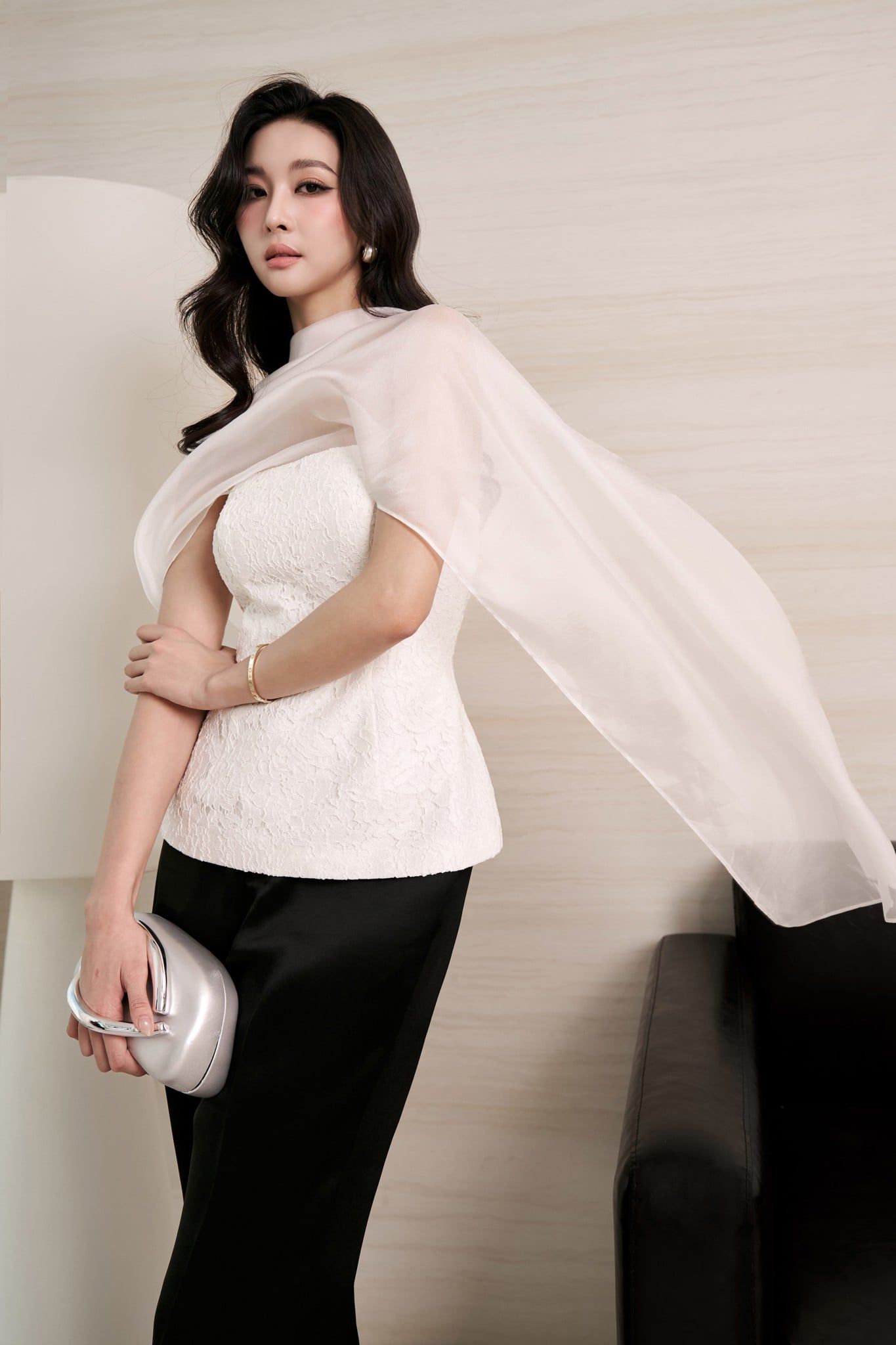  QUẦN TAFFTA ỐNG VẨY 