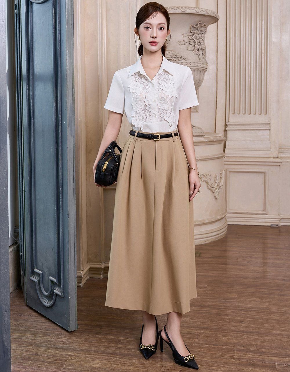  CHÂN VÁY XOÈ BE XẾP LY 