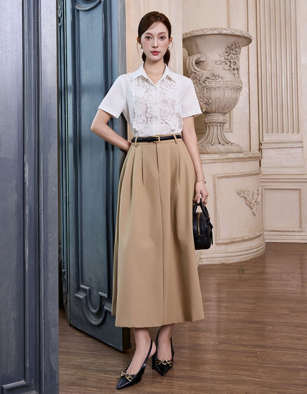  CHÂN VÁY XOÈ BE XẾP LY 