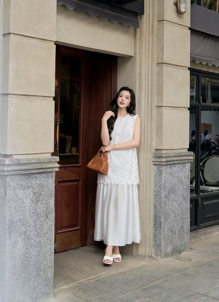  ĐẦM REN PHỐI TƠ GẤU 