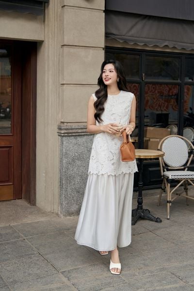  ĐẦM REN PHỐI TƠ GẤU 
