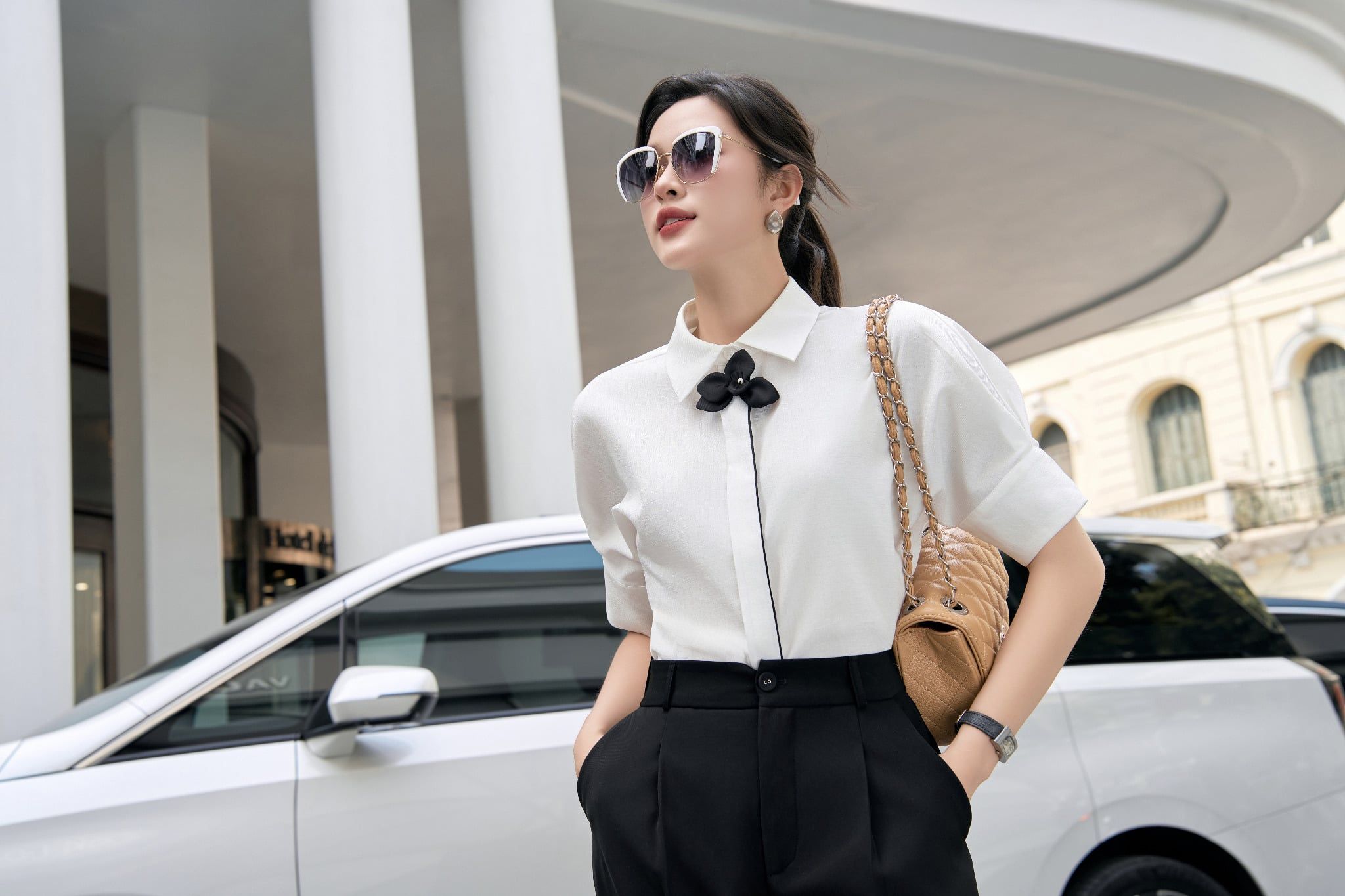  QUẦN ỐNG RỘNG TÚI CHÉO XẾP LY 