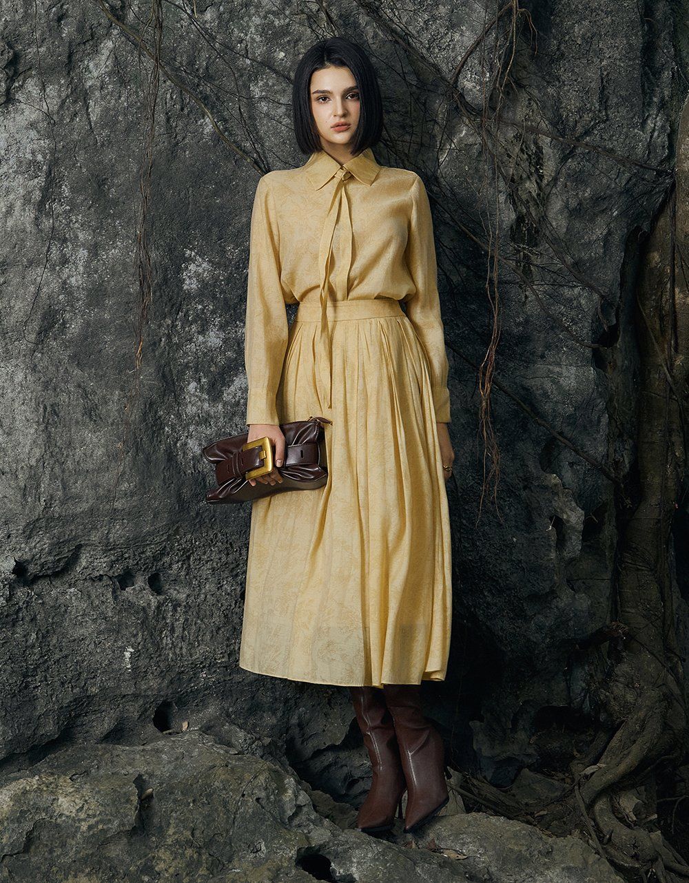  SM TƠ VÀNG HOA CHÌM DÂY CỔ 