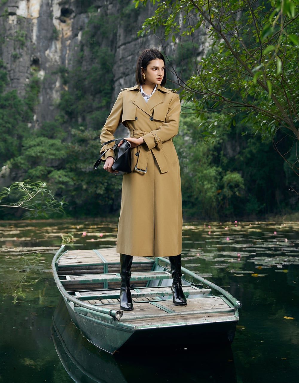  MĂNG TÔ KAKI ĐAI EO 