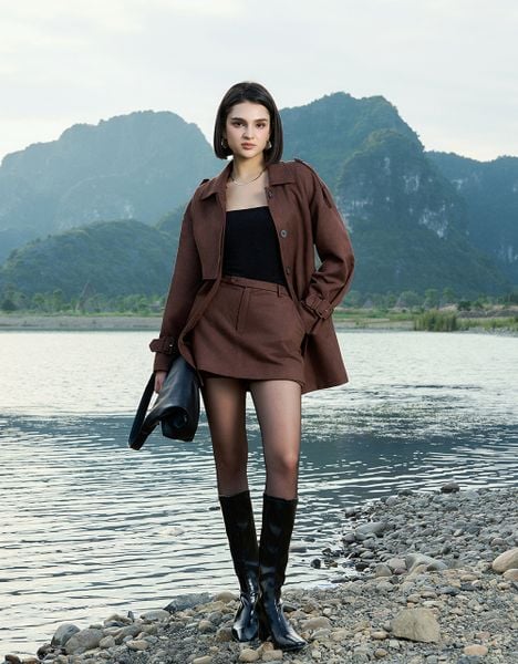  ÁO KHOÁC DA LỘN VẠT PHỦ 