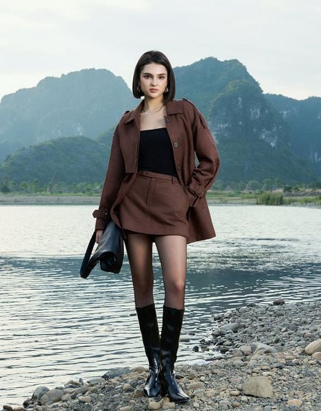  JUPE NGẮN DA LỘN 