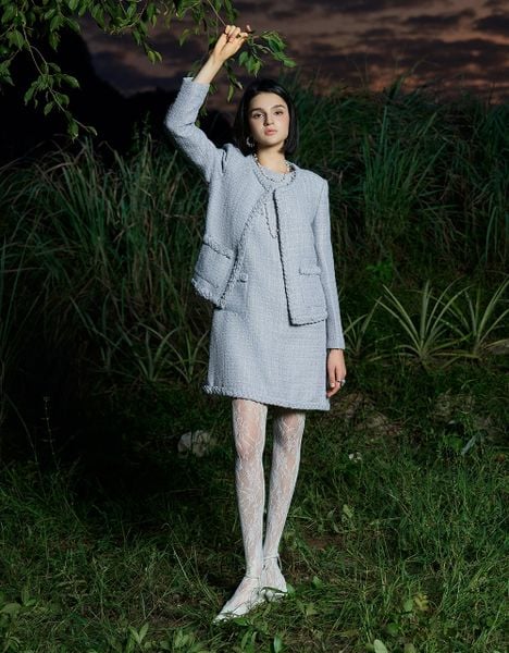  VEST TWEED GHI SÁNG KT VIỀN DÂY TẾT 