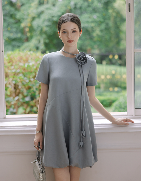  ĐẦM XANH GHI BOOM GẤU DÂY HOA EO 