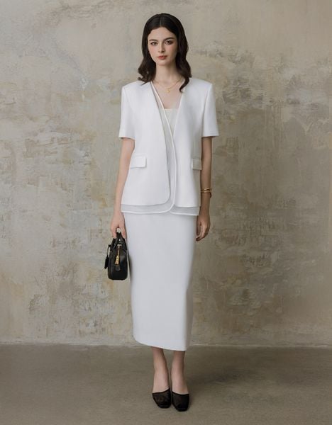  VEST TRẮNG PHỐI TƠ 