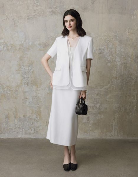  VEST TRẮNG PHỐI TƠ 