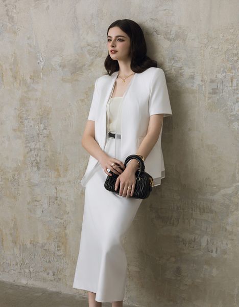  VEST TRẮNG PHỐI TƠ 