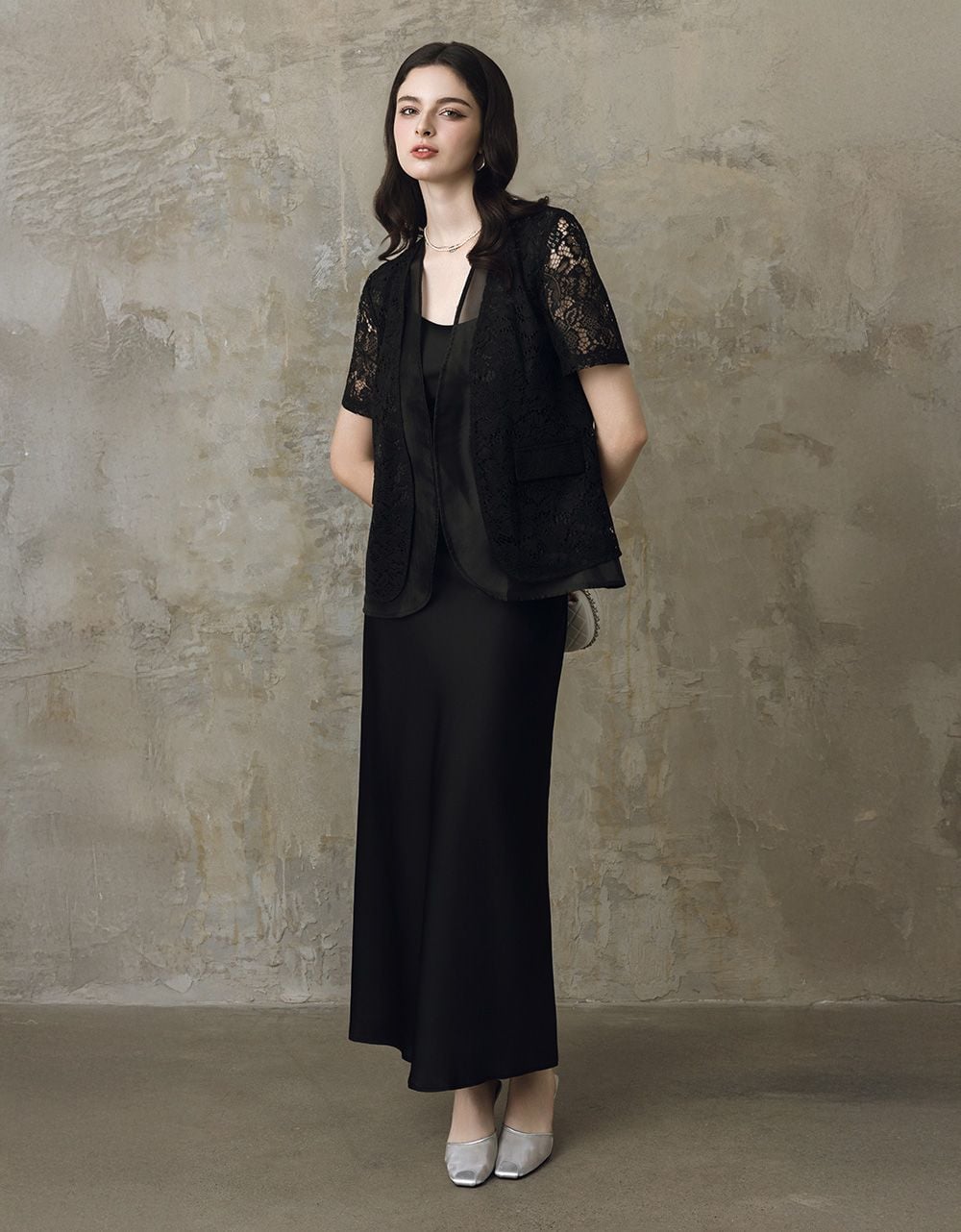  ĐẦM LỤA 2 DÂY ĐEN 