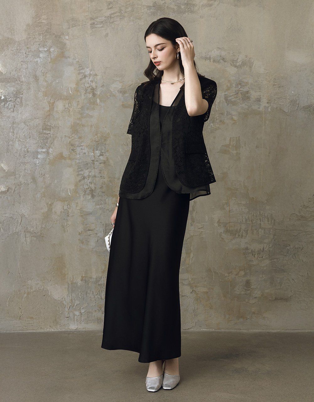  ĐẦM LỤA 2 DÂY ĐEN 