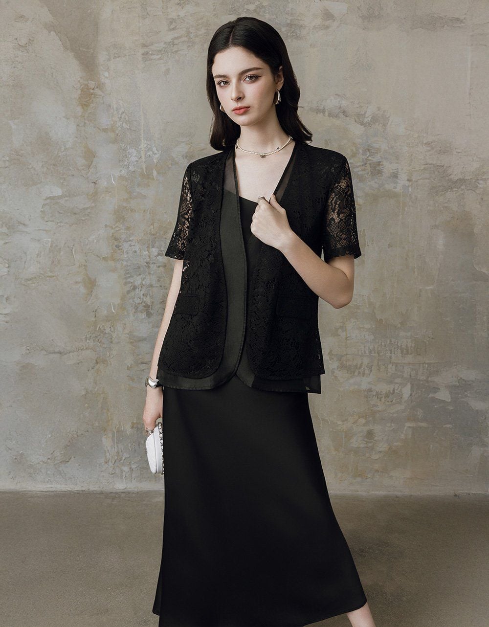  ĐẦM LỤA 2 DÂY ĐEN 