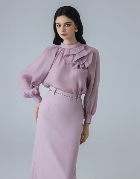  ÁO TƠ XẾP BÈO CỔ 