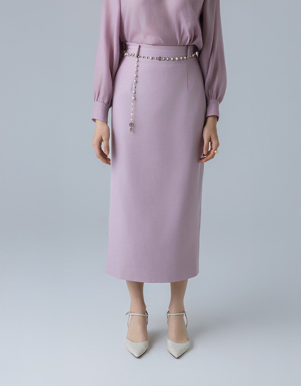  JUPE BÚT CHÌ HỒNG TÍM XẺ SAU 