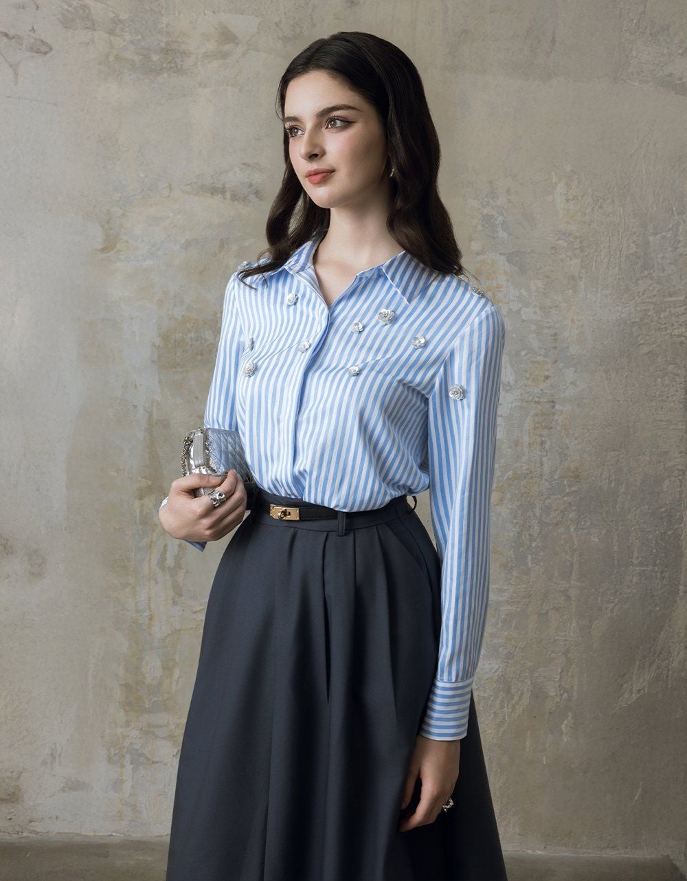  SM THÔ KẺ XANH TRẮNG ĐÍNH HOA KIM SA 