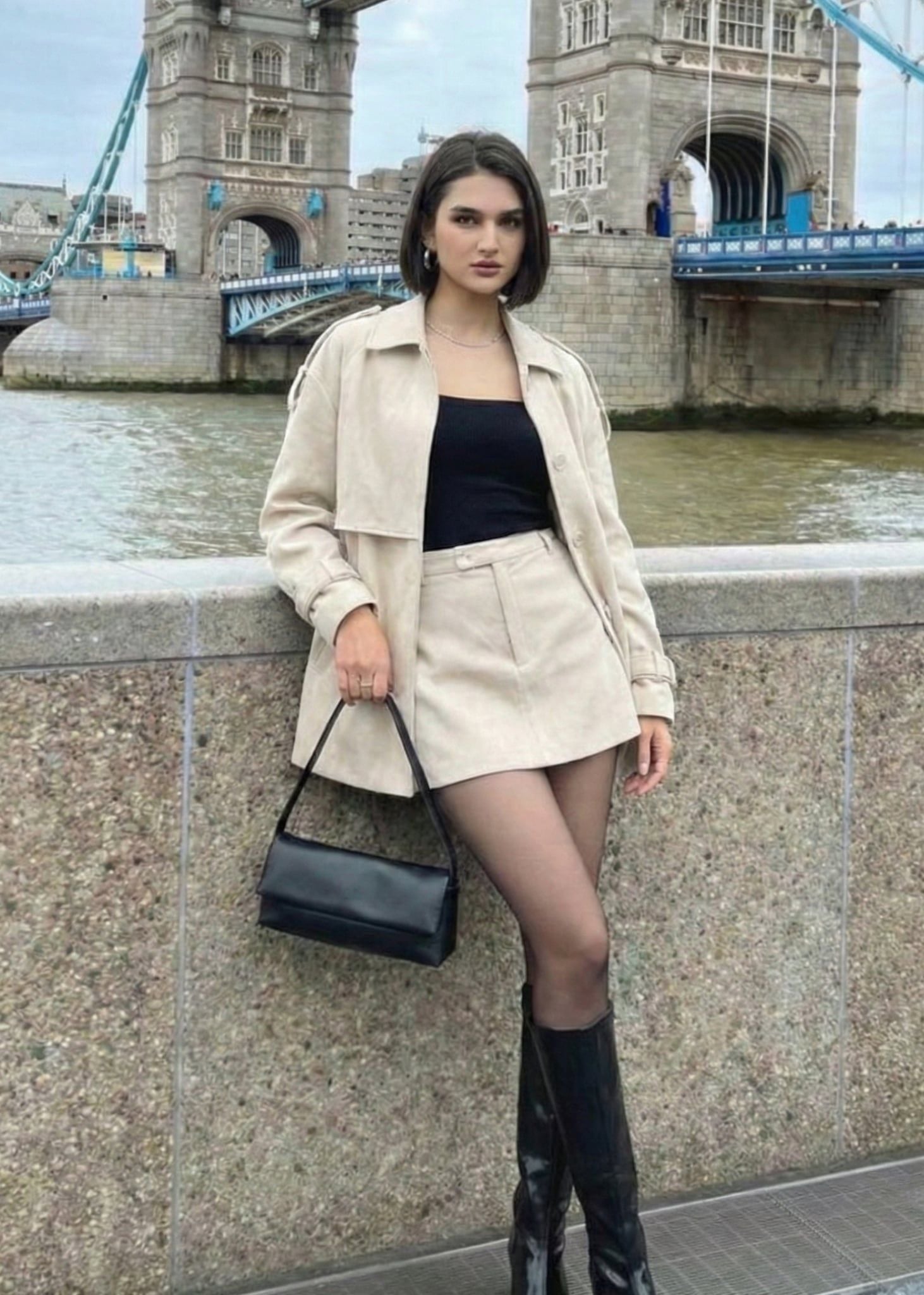  ÁO KHOÁC DA LỘN VẠT PHỦ 