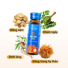 Bộ 2 Hộp Nước Nấm Đông Trùng Hạ Thảo HECTOR Sâm và HECTOR Collagen tăng đề kháng chống lão hóa