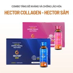 Bộ 2 Hộp Nước Nấm Đông Trùng Hạ Thảo HECTOR Sâm và HECTOR Collagen tăng đề kháng chống lão hóa