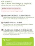  Ampoule Kiểm Soát Dầu & Dưỡng Sáng Da Nhờn Mụn Xỉn Màu Cell Fusion C Final Rescue Syrup Ampoule 30ML 