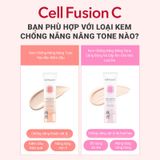  [BÁN CHẠY] Kem Chống Nắng Nâng Tone Ráo Mịn Kiềm Dầu Cell Fusion C Brightening Tone Up Sunscreen 100 SPF50+ PA ++++ 
