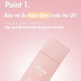  Kem Chống Nắng Nâng Tone Chống Già Làm Sáng & Đều Màu Da Slowpure Glow Up Fluid Sun Serum SPF50+ PA++++ 50ml 