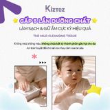 Khăn Giấy Ướt Tẩy Trang Làm Sạch Chống Nắng An Toàn Cho Trẻ Sơ Sinh Kiztoz The Mild Cleansing Tissue 