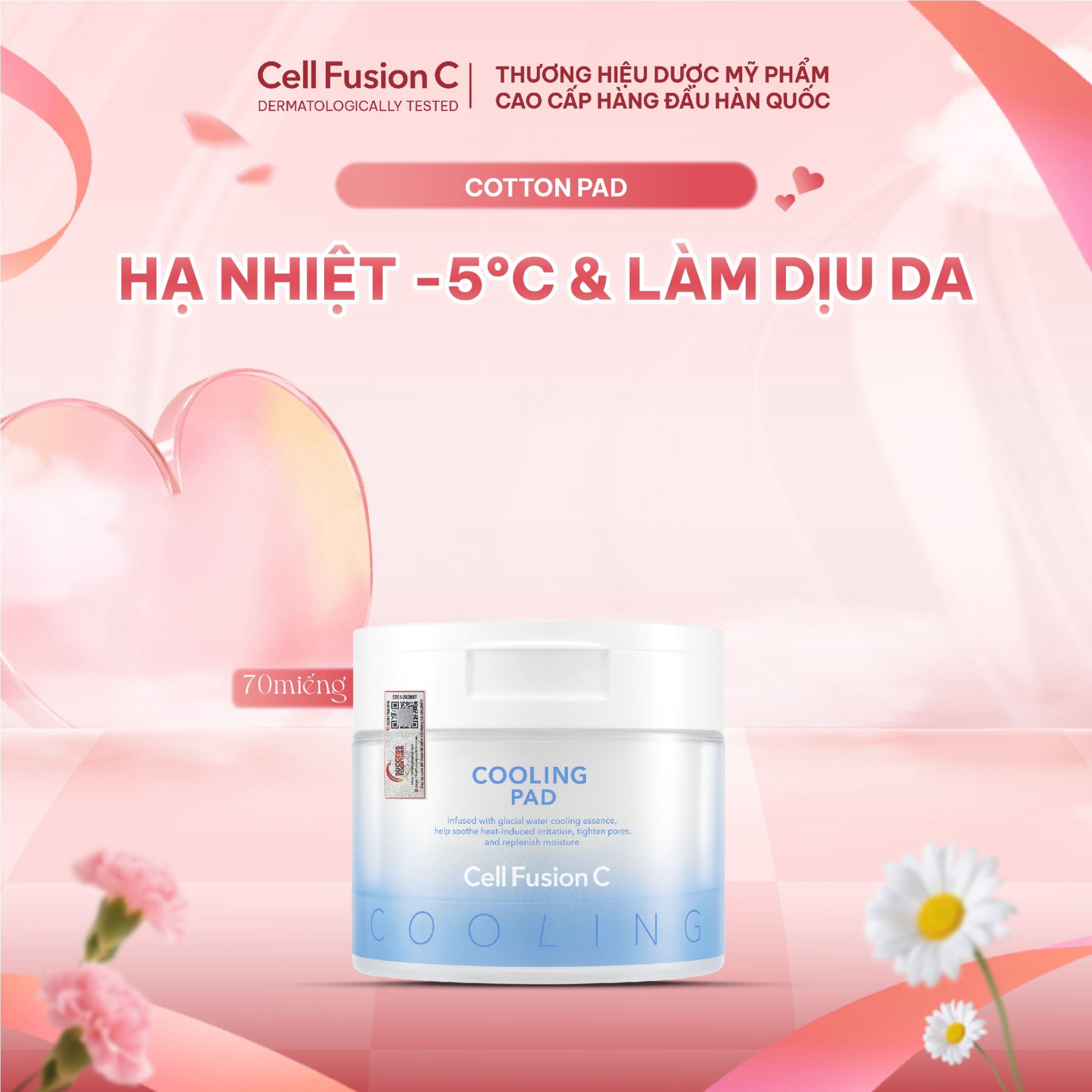  Cell Fusion C Cooling Pad 70 miếng 