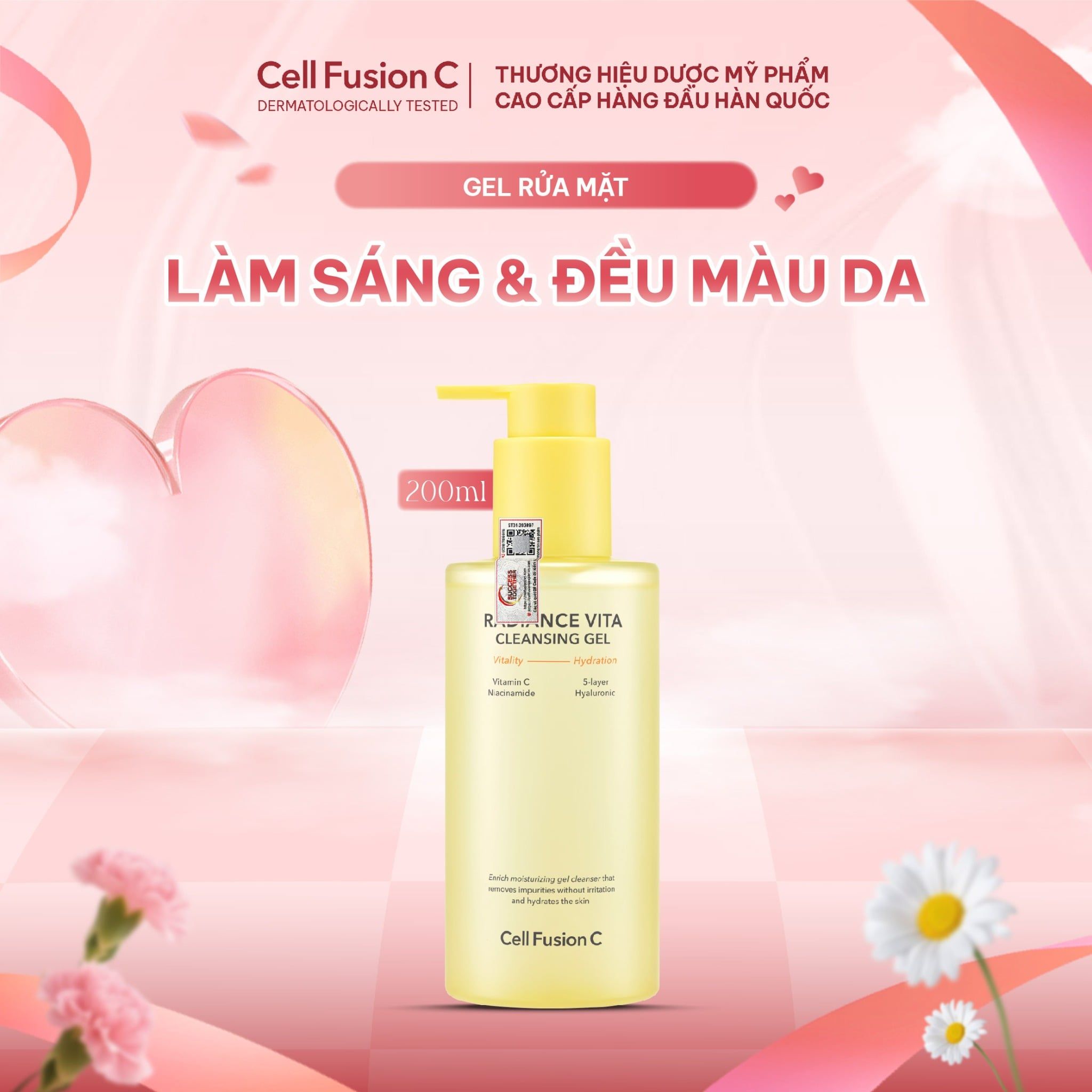  Cell Fusion C Radiance Vita Cleansing Gel 200ML 
