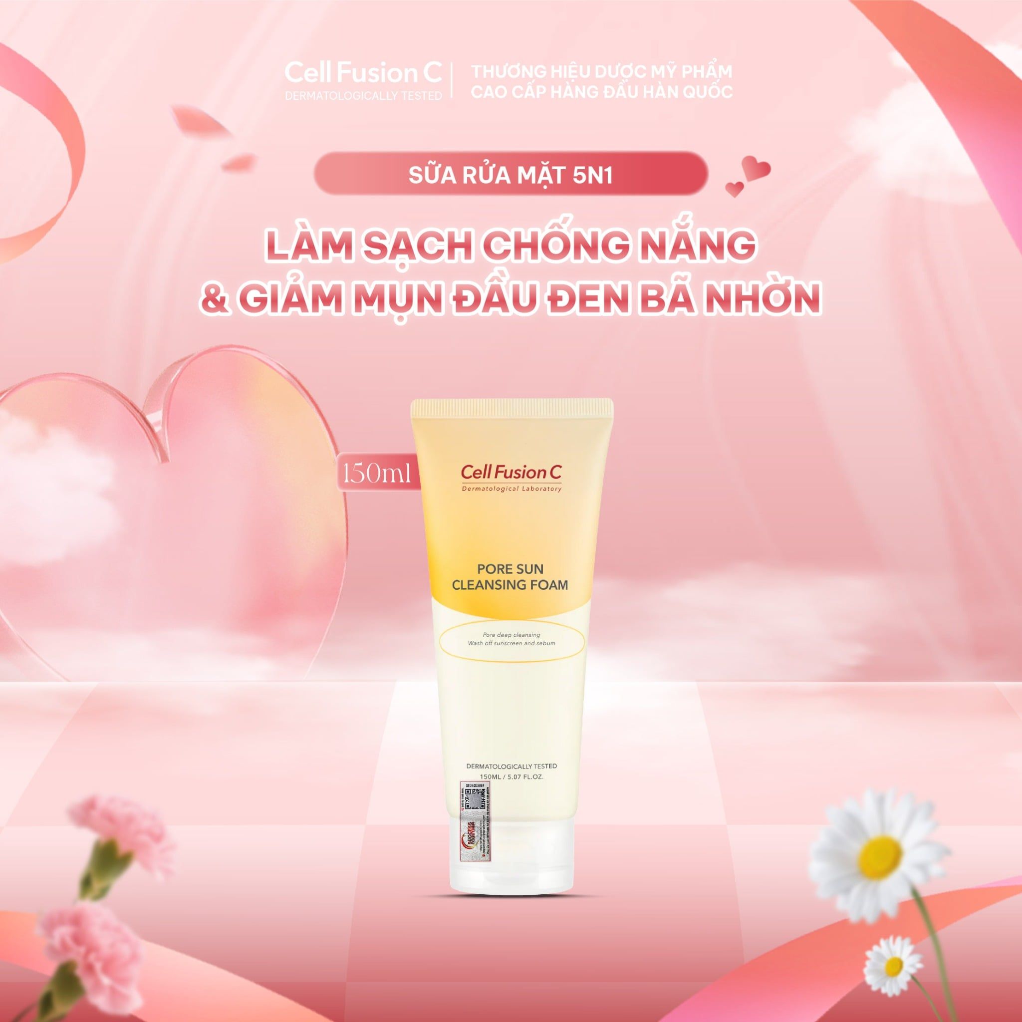  Cell Fusion C Pore Sun Cleansing Foam 