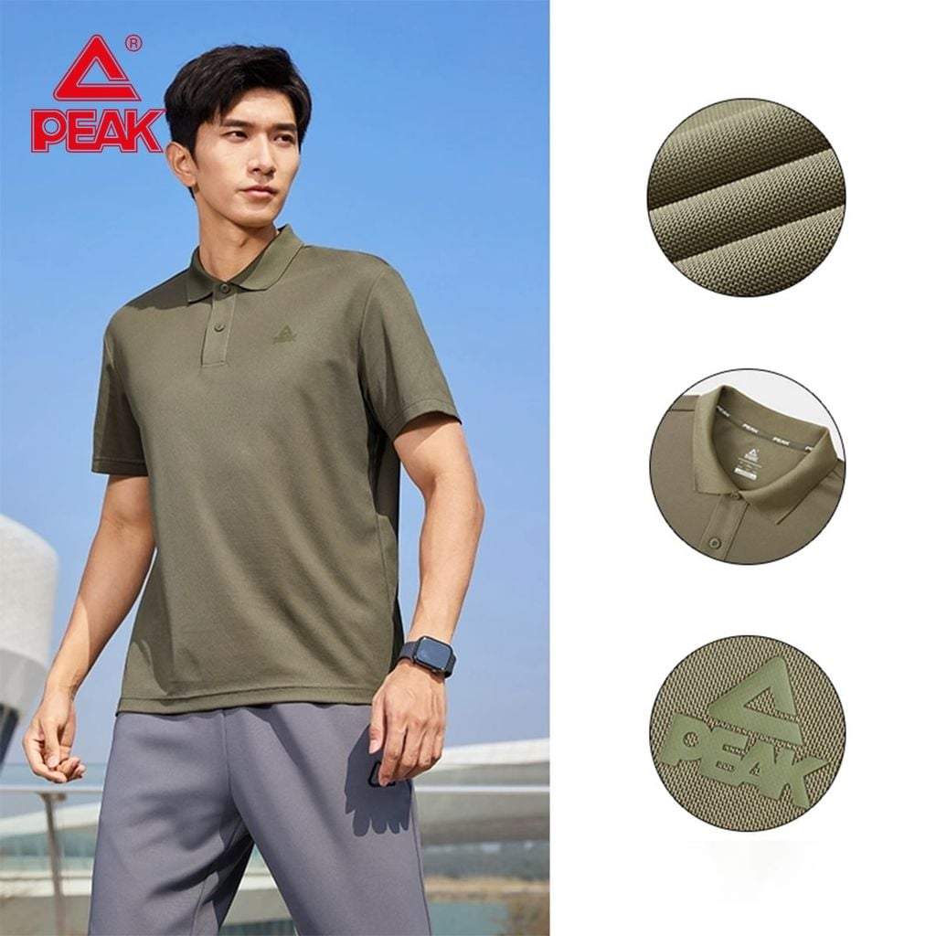 Áo Polo Thể Thao Nam Chính Hãng Cao Cấp PEAK DF652007