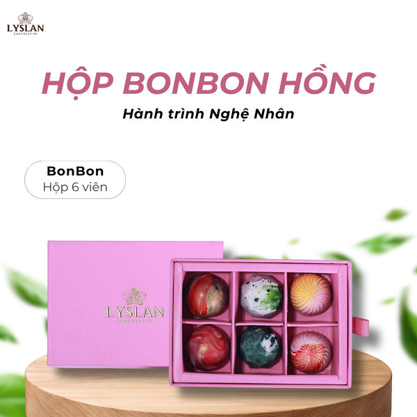 Hộp Bonbon Hồng 6 Viên - Hành Trình Nghệ Nhân