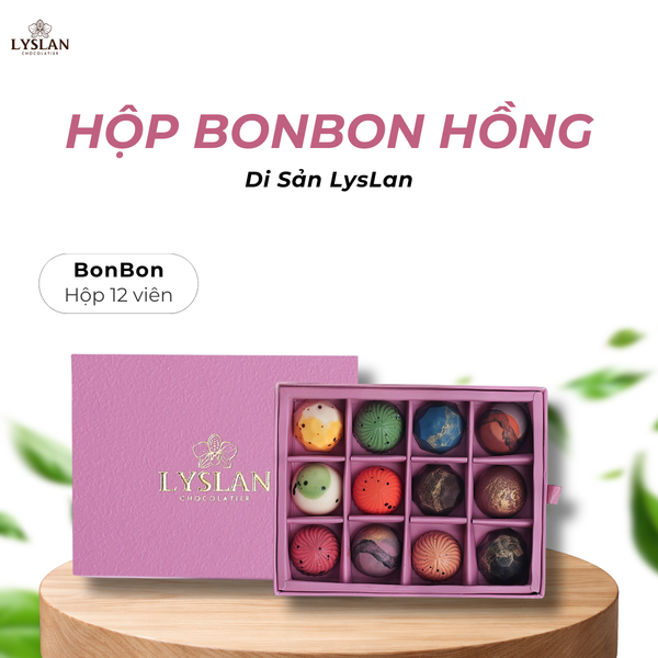 Hộp Bonbon Hồng 12 Viên - Di sản LysLan (vị cũ)